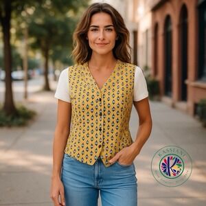 Talbots Vintage Vest –‎ Nautical Theme – Made in Hong Kong – Size 10